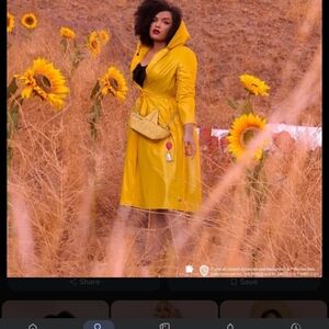 Vixen by Micheline Pitt Yellow Trench Coat